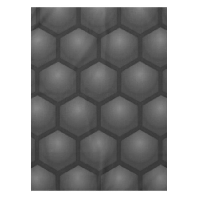 TOALHA DE MESA PADRÃO DE HEXAGON PRETO (Frente)