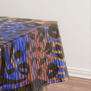 Toalha De Mesa Padrão de impressão do leopardo e da zebra luxuoso