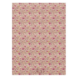 Toalha De Mesa Padrão de Jardim Floral Pastel Vintage