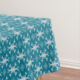 Toalha De Mesa Padrão de Knit de Suéter com Floco de Neve Escandi