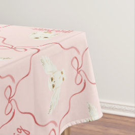 Toalha De Mesa Padrão de Laço Rosa Hedwig
