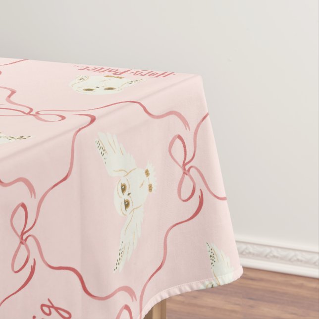 Toalha De Mesa Padrão de Laço Rosa Hedwig (Posição Original)