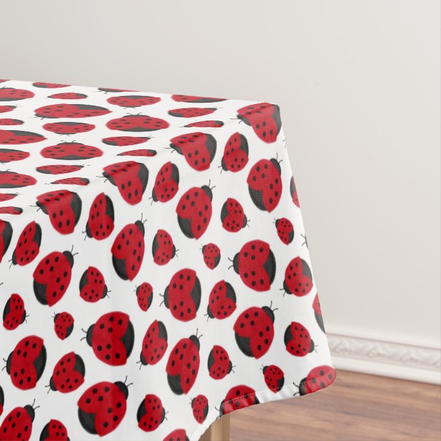 Toalha De Mesa Padrão de Ladybug vermelho (Posição Original)