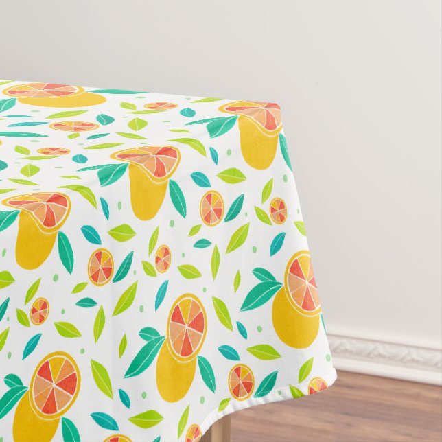 Toalha De Mesa Padrão de Laranjas Doce da Aquarela (Posição Original)