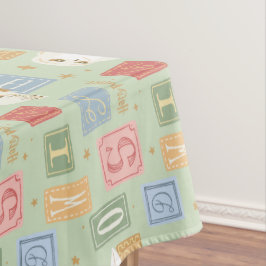 Toalha De Mesa Padrão de Letra em Bloco Hedwig Post
