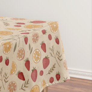 Toalha De Mesa Padrão de Limão Morango