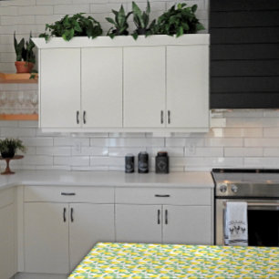 Toalha De Mesa Padrão de Limão Rústico para Cozinha
