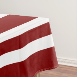 Toalha De Mesa Padrão de Listras Vermelhas Modernas