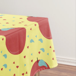 Toalha De Mesa Padrão de Maçã de Fruta Moderna Doce