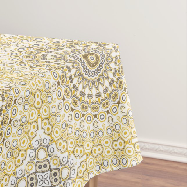 Toalha De Mesa Padrão de Mandala Amarelo do ouro (Posição Original)