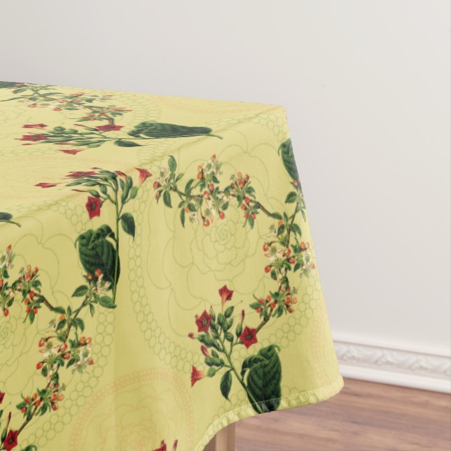 Toalha De Mesa Padrão de Mandala Botânica (Posição Original)