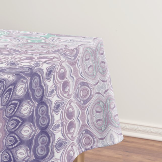 Toalha De Mesa Padrão de Mandala Lavanda e Lilás (Posição Original)