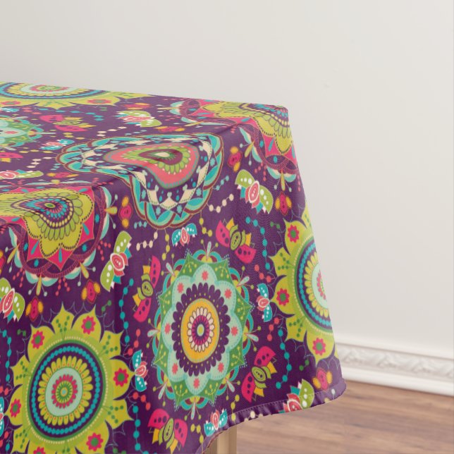 Toalha De Mesa Padrão de Mandala Retroativa (Posição Original)