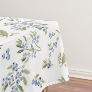 Toalha De Mesa Padrão de Mirtilo em Aquarela