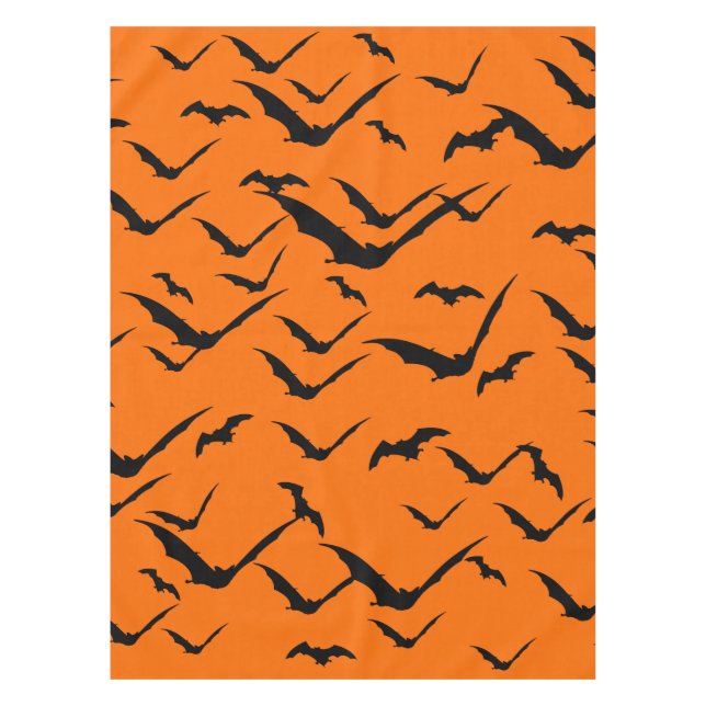 TOALHA DE MESA PADRÃO DE MORCEGOS HALLOWEEN SEM EMENDAS (Frente)