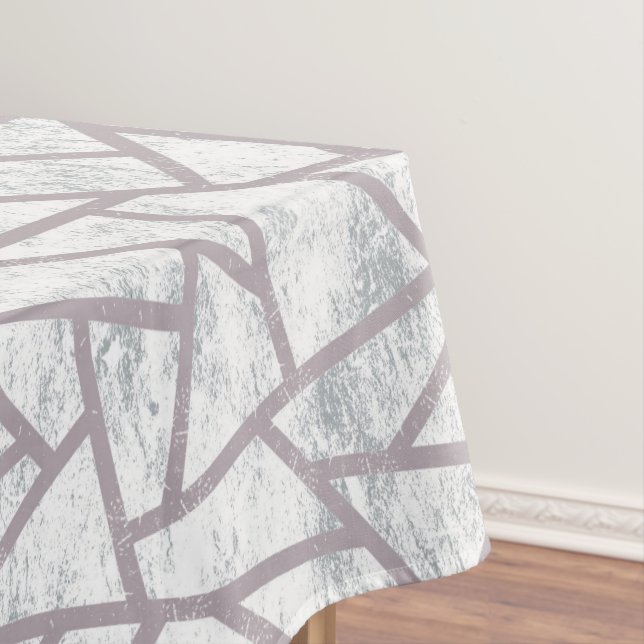 Toalha De Mesa Padrão de mosaico de cinzas pálidas (Posição Original)