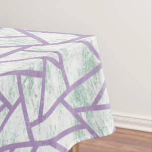Toalha De Mesa Padrão de mosaico verde-lavanda e claro