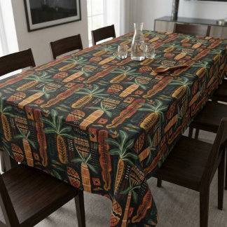 Toalha De Mesa Padrão de Mudcloth Africano Tropical Boho