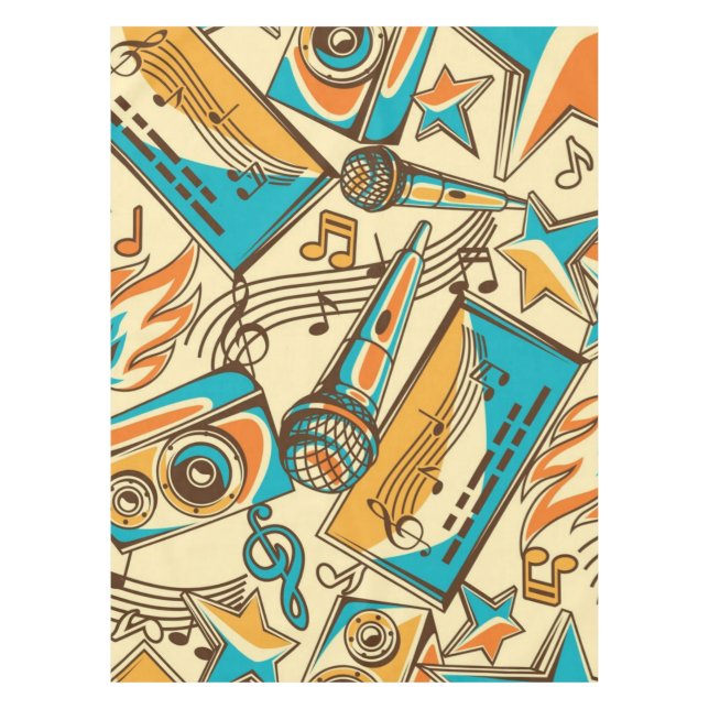 Toalha De Mesa Padrão de música (Frente)