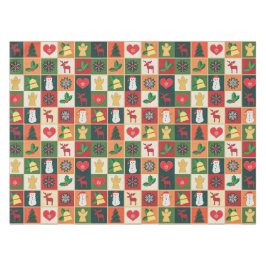 Toalha De Mesa Padrão de Natal Colorido Elegante | Tablecloth