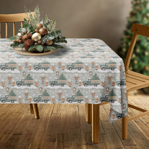 Toalha De Mesa Padrão de Natal dos Tons da Terra nº 2 ID1009