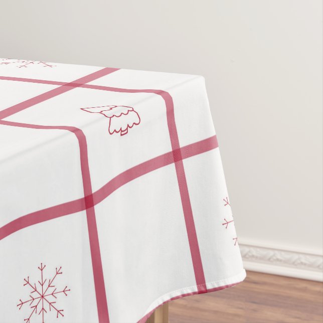 Toalha De Mesa Padrão de Natal Red Gingham (Posição Original)