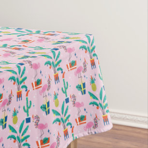 Toalha De Mesa Padrão de Natal Tropical Festivo