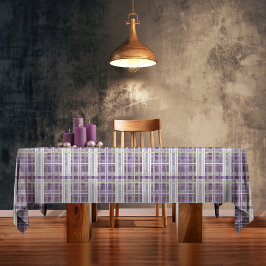 Toalha De Mesa Padrão de Natal Verde Roxo nº 2 ID1009