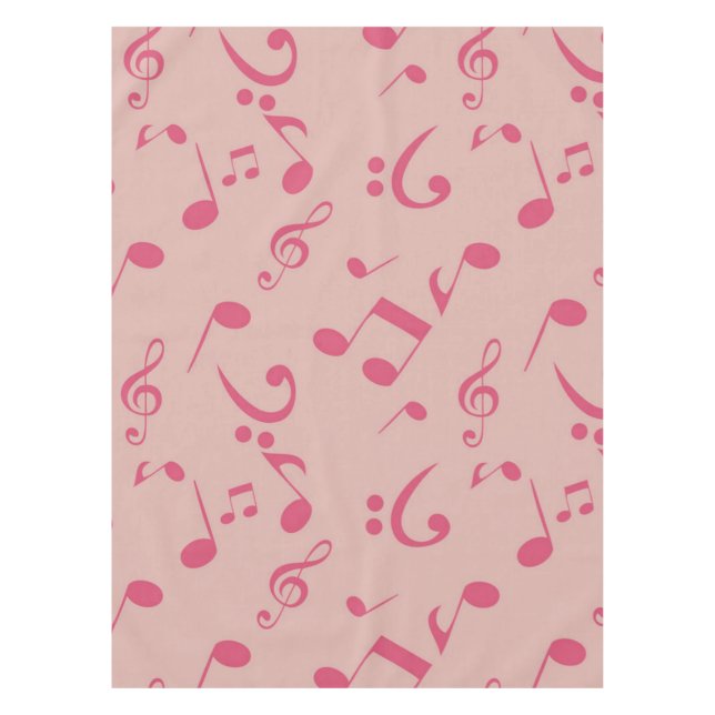 Toalha De Mesa Padrão de notas de música (Frente)