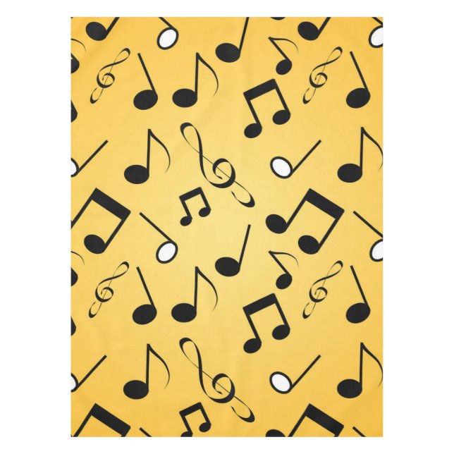 Toalha De Mesa Padrão de notas de música (Frente)