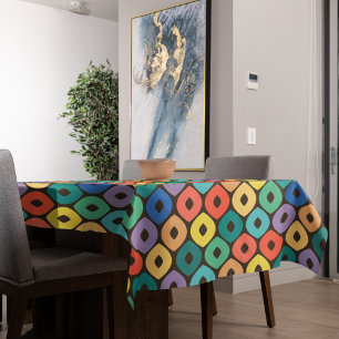 Toalha De Mesa Padrão de Ogee de Multicores