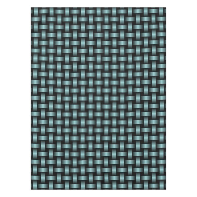 Toalha De Mesa Padrão de Onda Preta Azul (Frente)
