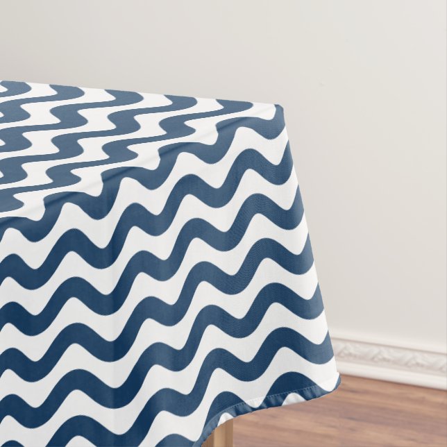 Toalha De Mesa Padrão de Ondulação de Cor Personalizada (Posição Original)