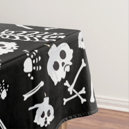 Toalha De Mesa Padrão de Ossos do Skeleton do Halloween