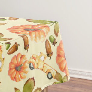 Toalha De Mesa Padrão de outono da Vintage Watercolor