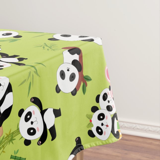 Toalha De Mesa Padrão de Panda 3 (Posição Original)