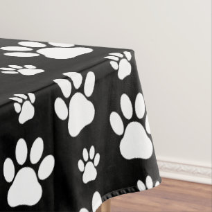 Toalha De Mesa Padrão de pata, impressões de pata, patas de cão, 