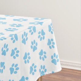 Toalha De Mesa Padrão De Patas, Patas Cachorros, Patas Azuis Bebi
