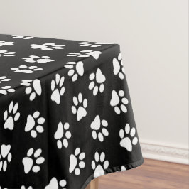 Toalha De Mesa Padrão De Patas, Patas Cachorros, Patas Brancas