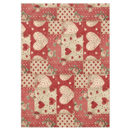 Toalha De Mesa Padrão de patch vermelho do chique