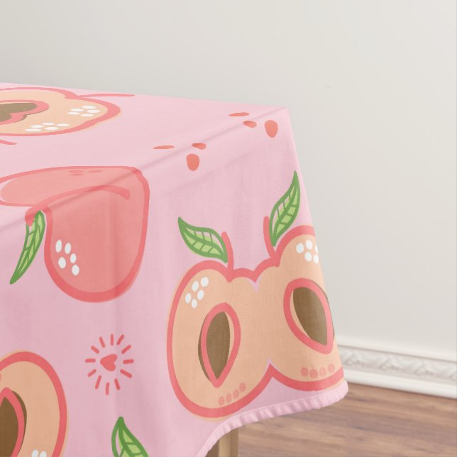 Toalha De Mesa Padrão de pêssego suado (Posição Original)