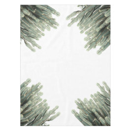 Toalha De Mesa Padrão de Plantas de Cactus Verdes Pálidas