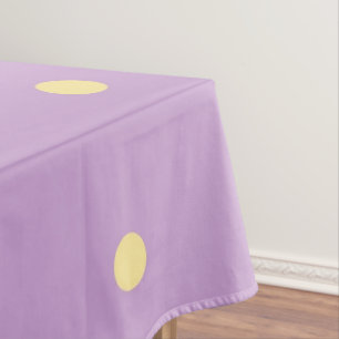 Toalha De Mesa Padrão de Pontos Chic Feminino Roxo & Amarelo