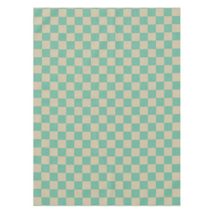 Toalha De Mesa Padrão de quadro de verificação estética retro