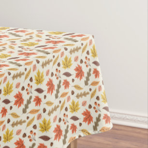 Toalha De Mesa Padrão de queda de folha de outono colorida