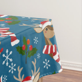Toalha De Mesa Padrão de Reindeer de Natal
