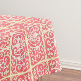 Toalha De Mesa Padrão de rolagem de coral