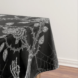 Toalha De Mesa Padrão de Rosa e Osso Gótico