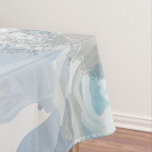 Toalha De Mesa Padrão de Rosas azuis