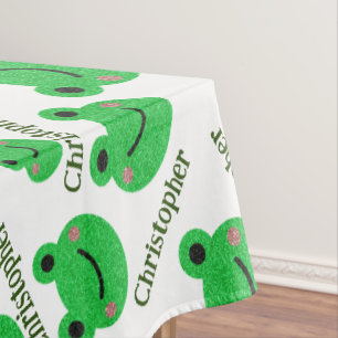 Toalha De Mesa Padrão de Sapo Verde